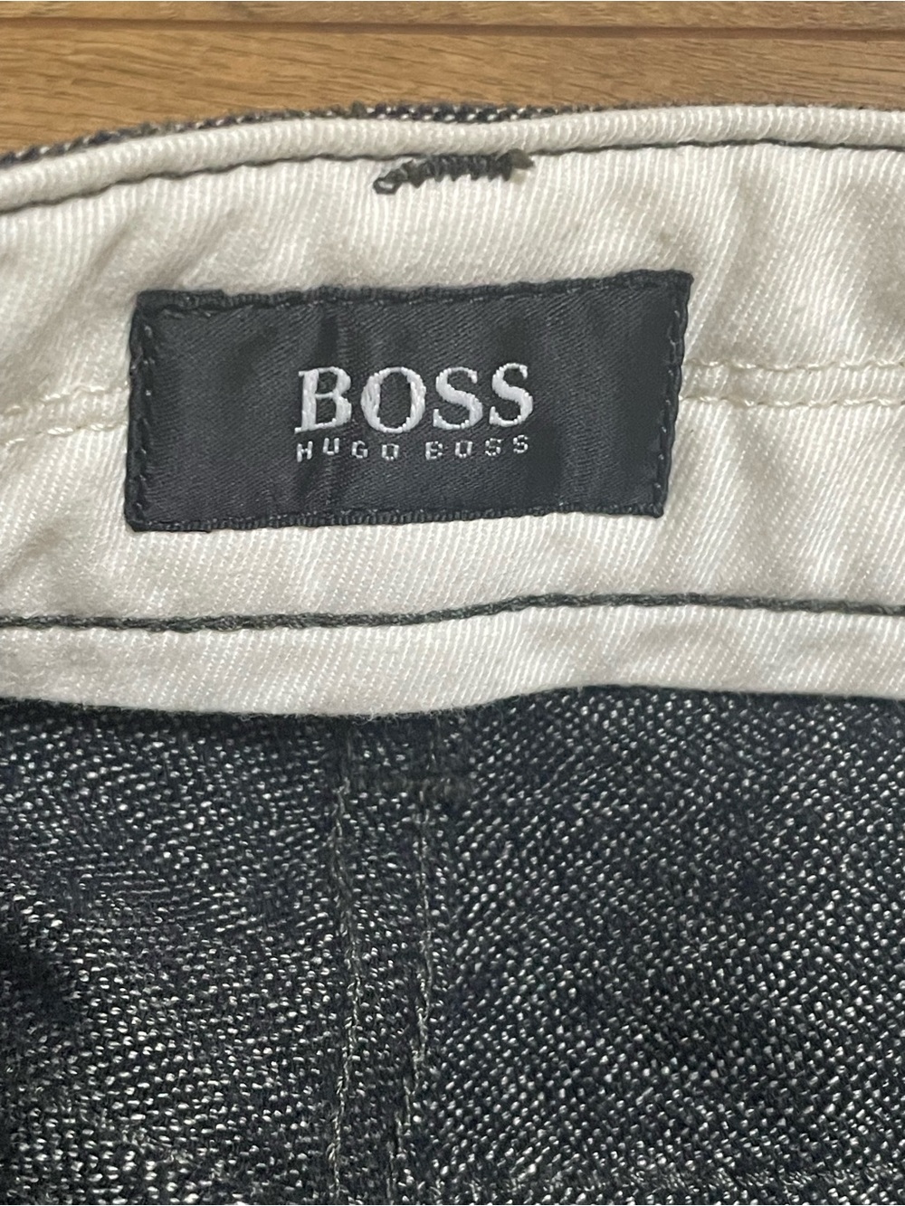 BOSS Men's Dark Charcoal Regular fit Straight Jeans size 33X34 - Picture 6 of 9